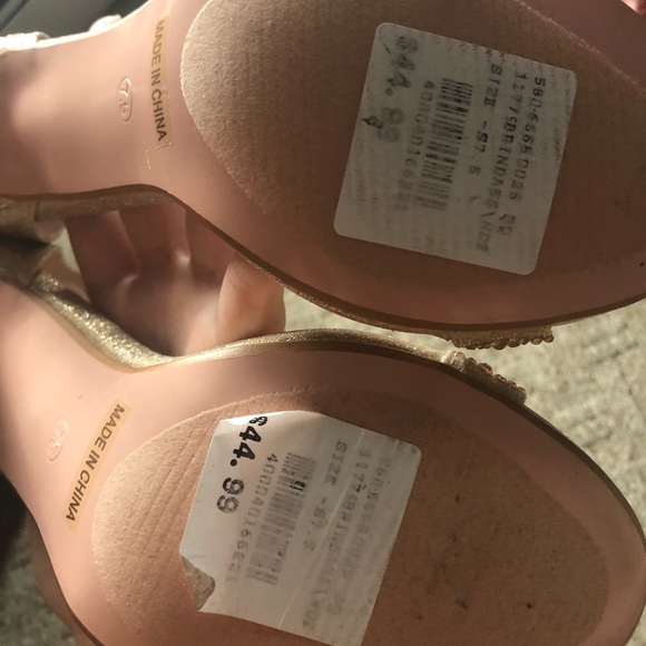 Brand New Gold/Champagne Bedazzled Heels - Picture 6 of 7